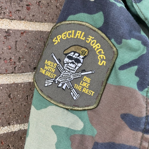 Vintage Men’s Special Forces Field Jacket Medium Long Camo Cold Weather Coat - Picture 8 of 10